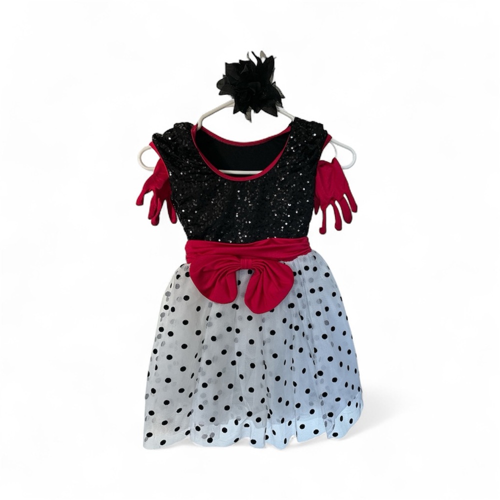 Revolution Black and White Polka Dot Dance Costume - Picture 5 of 8